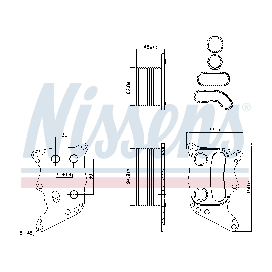 90991 - Oil Cooler, engine oil 