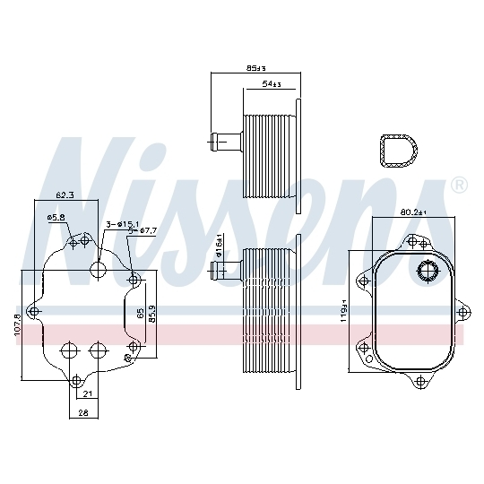 91206 - Oil Cooler, engine oil 