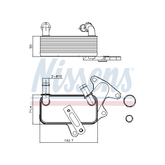 91129 - Oljekylare, automatisk transmission 