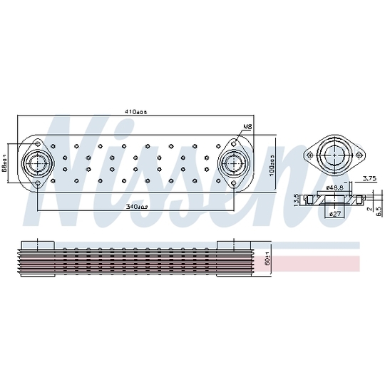 91135 - Oljekylare, motor 