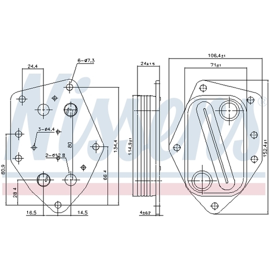 91296 - Oil Cooler, engine oil 