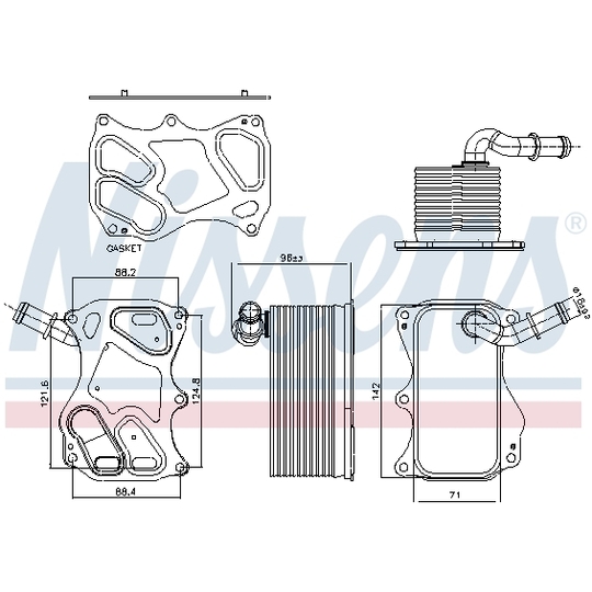 91270 - Oil Cooler, engine oil 