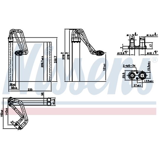 92354 - Evaporator, air conditioning 