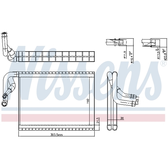 92370 - Evaporator, air conditioning 