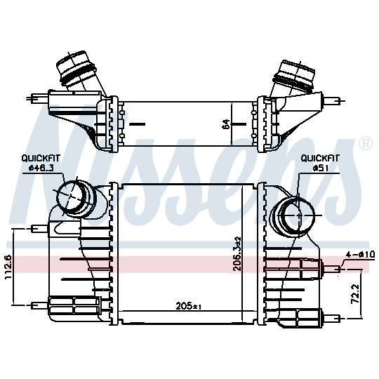 961117 - Intercooler, charger 