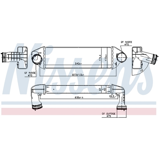 96128 - Intercooler, charger 