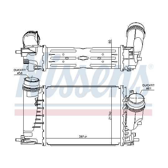 961429 - Intercooler, charger 