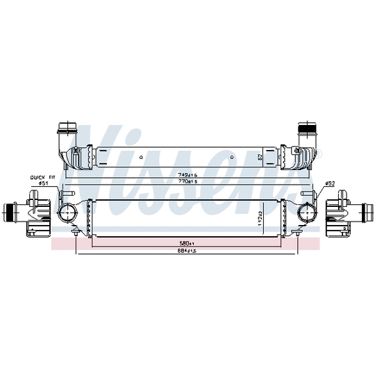 96166 - Intercooler, charger 