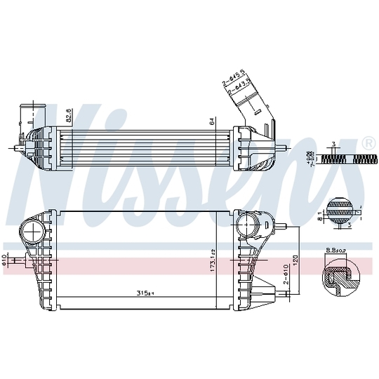 961561 - Kompressoriõhu radiaator 