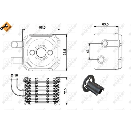  31170 - Oil Cooler, engine oil 