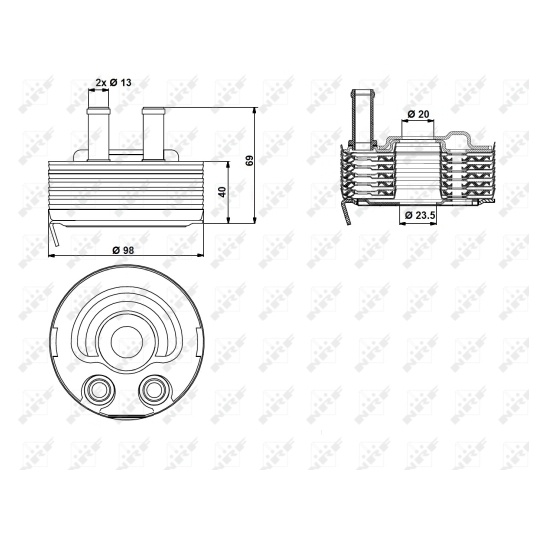 31184 - Oil Cooler, engine oil 