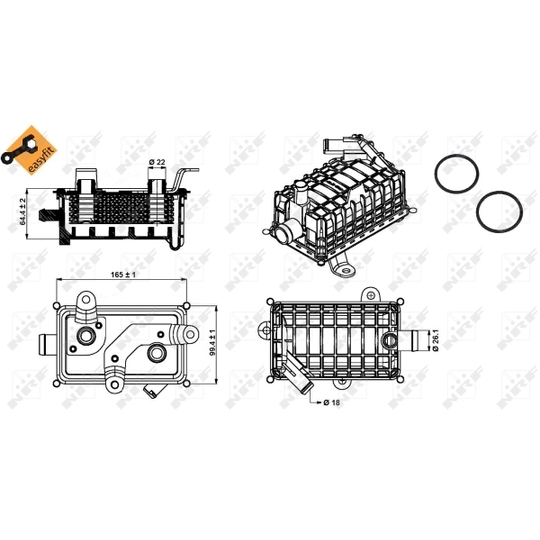 31280 - Oljekylare, motor 