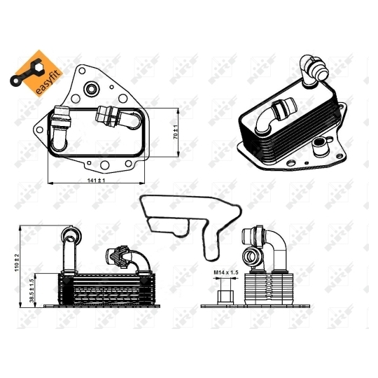 31344 - Oljekylare, motor 