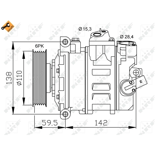 32146 - Kompressori, ilmastointilaite 