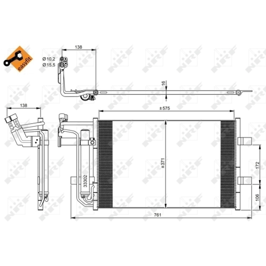 350039 - Condenser, air conditioning 