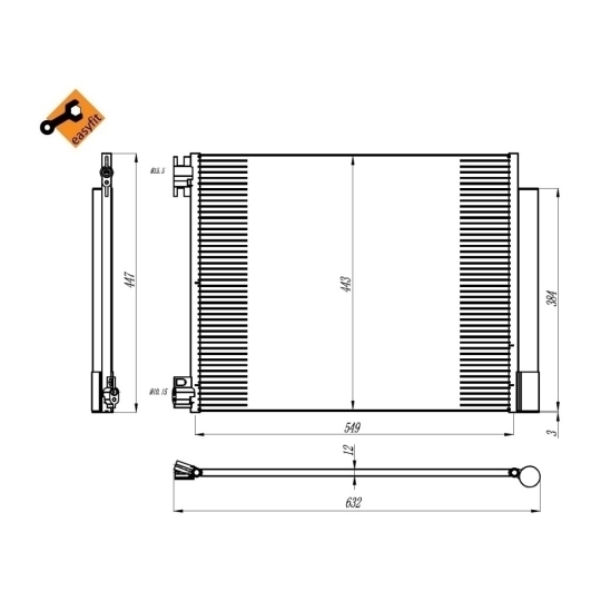 350393 - Condenser, air conditioning 