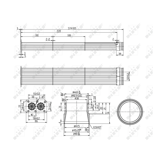 48104 - Radiaator, heitgaaside tagasijooks 