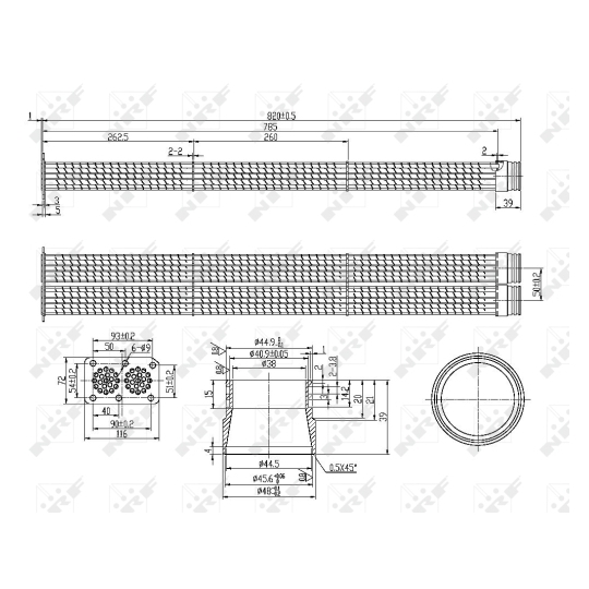 48105 - Radiaator, heitgaaside tagasijooks 