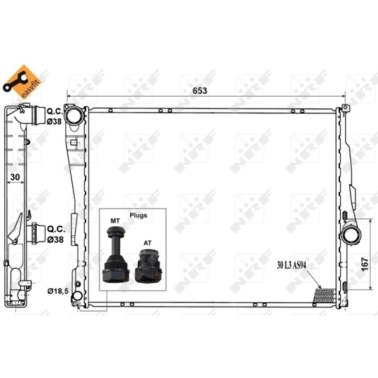 51580 - Radiator, engine cooling 