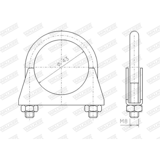 84285 - Clamp, exhaust system 