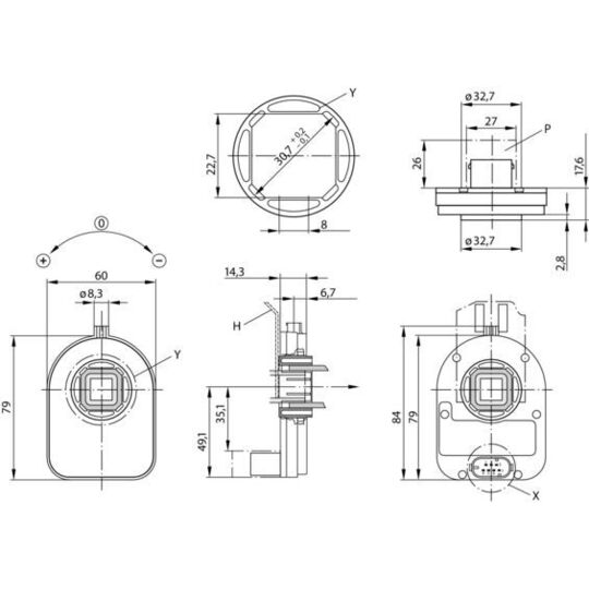 0 265 005 411 - Styrvinkelsensor 