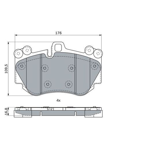 0 986 424 073 - Brake Pad Set, disc brake 