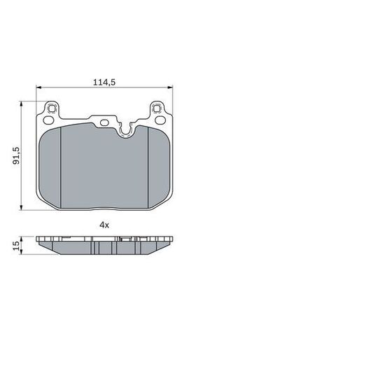 0 986 424 331 - Brake Pad Set, disc brake 