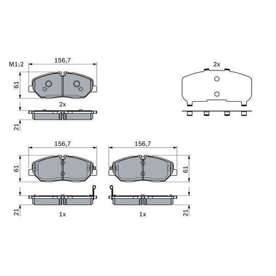 0 986 424 395 - Brake Pad Set, disc brake 