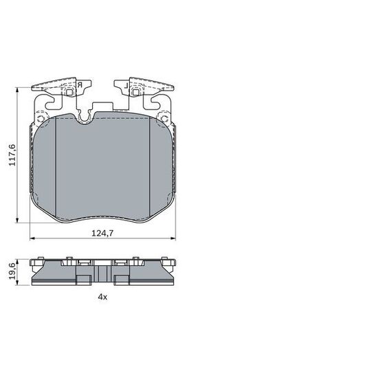 0 986 424 431 - Brake Pad Set, disc brake 