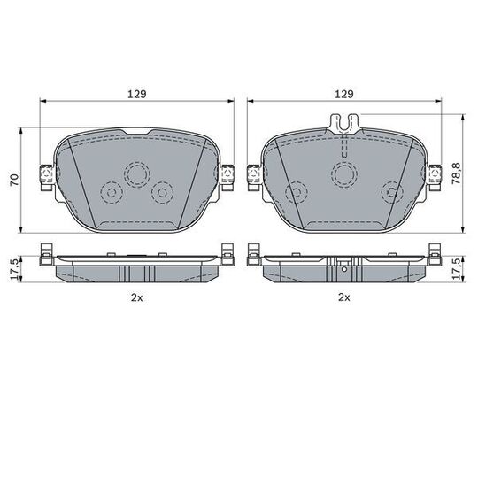 0 986 424 439 - Brake Pad Set, disc brake 