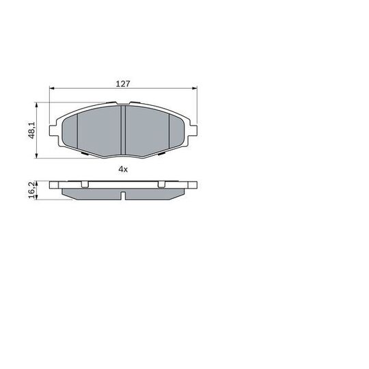 0 986 424 512 - Brake Pad Set, disc brake 