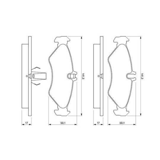 0 986 424 463 - Brake Pad Set, disc brake 