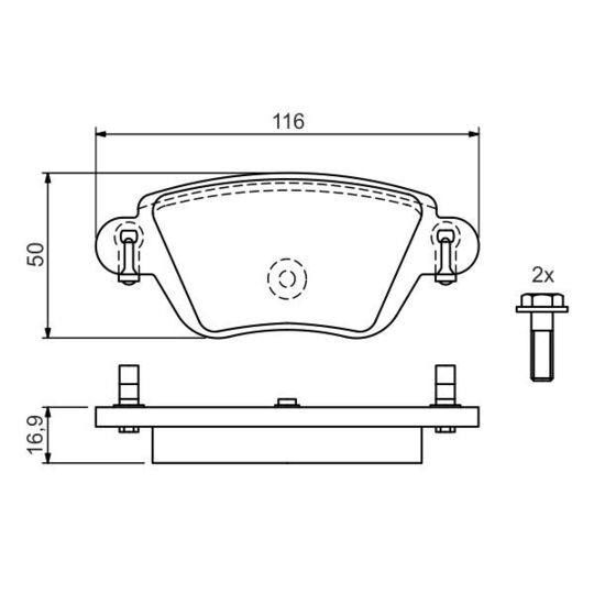 0 986 424 671 - Brake Pad Set, disc brake 