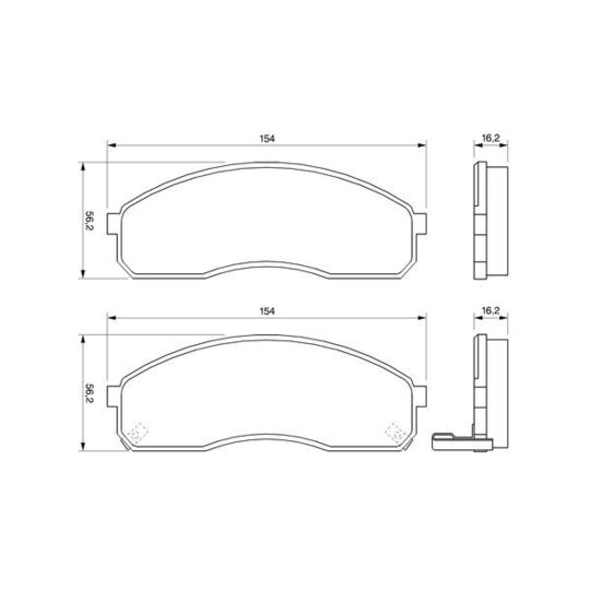 0 986 424 714 - Brake Pad Set, disc brake 