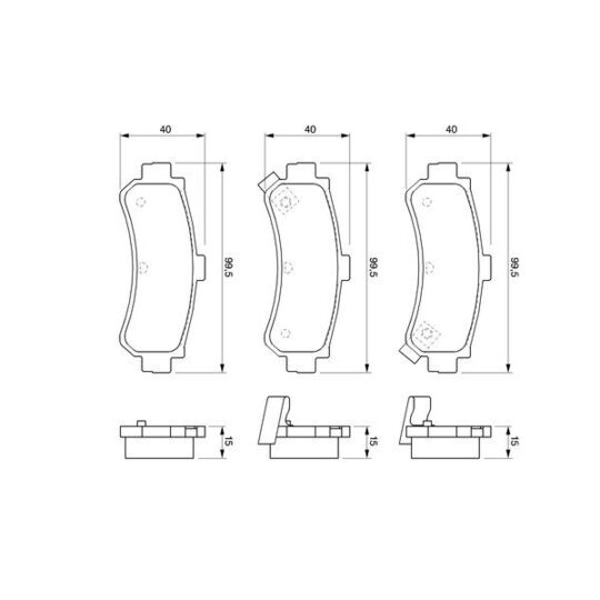 0 986 424 734 - Brake Pad Set, disc brake 