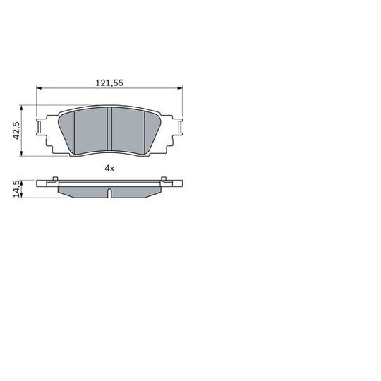 0 986 424 840 - Brake Pad Set, disc brake 