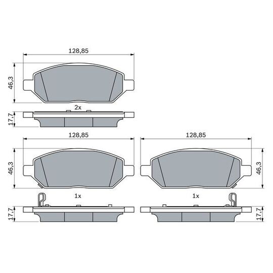 0 986 424 842 - Brake Pad Set, disc brake 