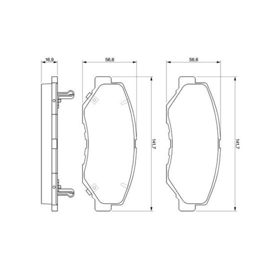 0 986 424 809 - Brake Pad Set, disc brake 