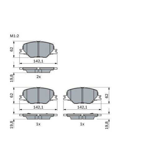 0 986 424 868 - Brake Pad Set, disc brake 