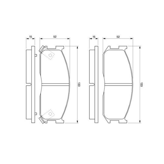 0 986 460 020 - Brake Pad Set, disc brake 