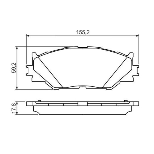 0 986 494 316 - Brake Pad Set, disc brake 