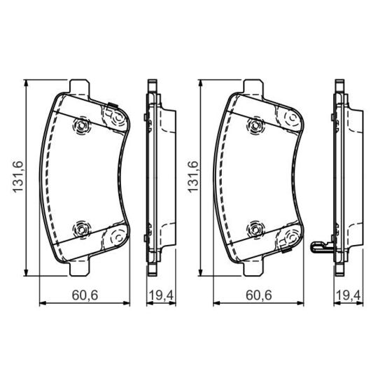 0 986 494 552 - Brake Pad Set, disc brake 