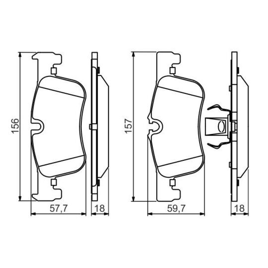 0 986 494 561 - Brake Pad Set, disc brake 