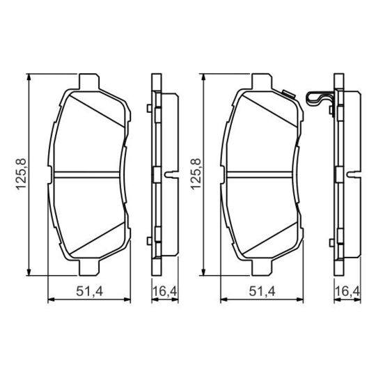 0 986 494 574 - Brake Pad Set, disc brake 