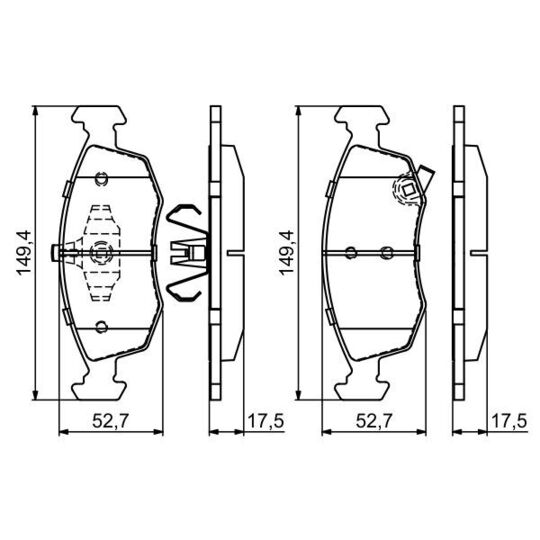 0 986 494 687 - Brake Pad Set, disc brake 