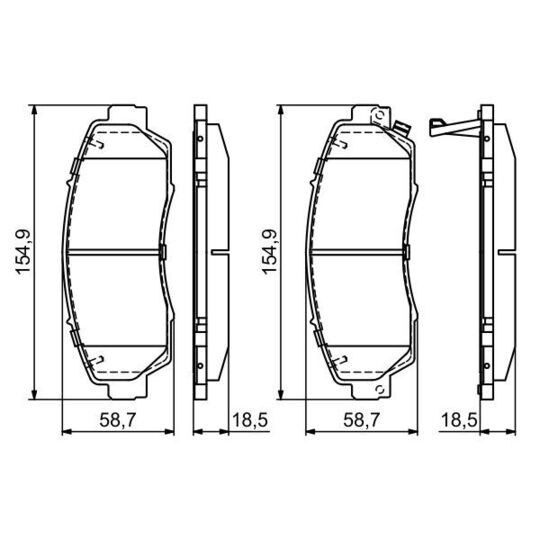 0 986 494 685 - Brake Pad Set, disc brake 