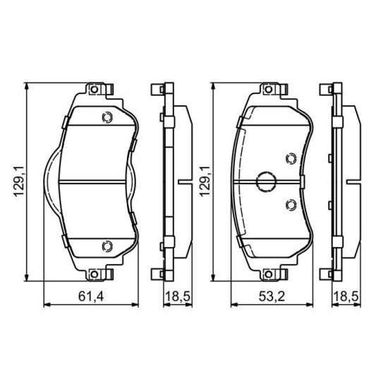 0 986 494 690 - Brake Pad Set, disc brake 