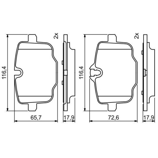 0 986 494 759 - Brake Pad Set, disc brake 