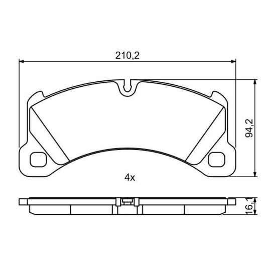 0 986 494 757 - Brake Pad Set, disc brake 