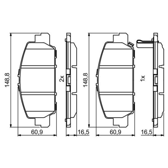 0 986 494 773 - Brake Pad Set, disc brake 